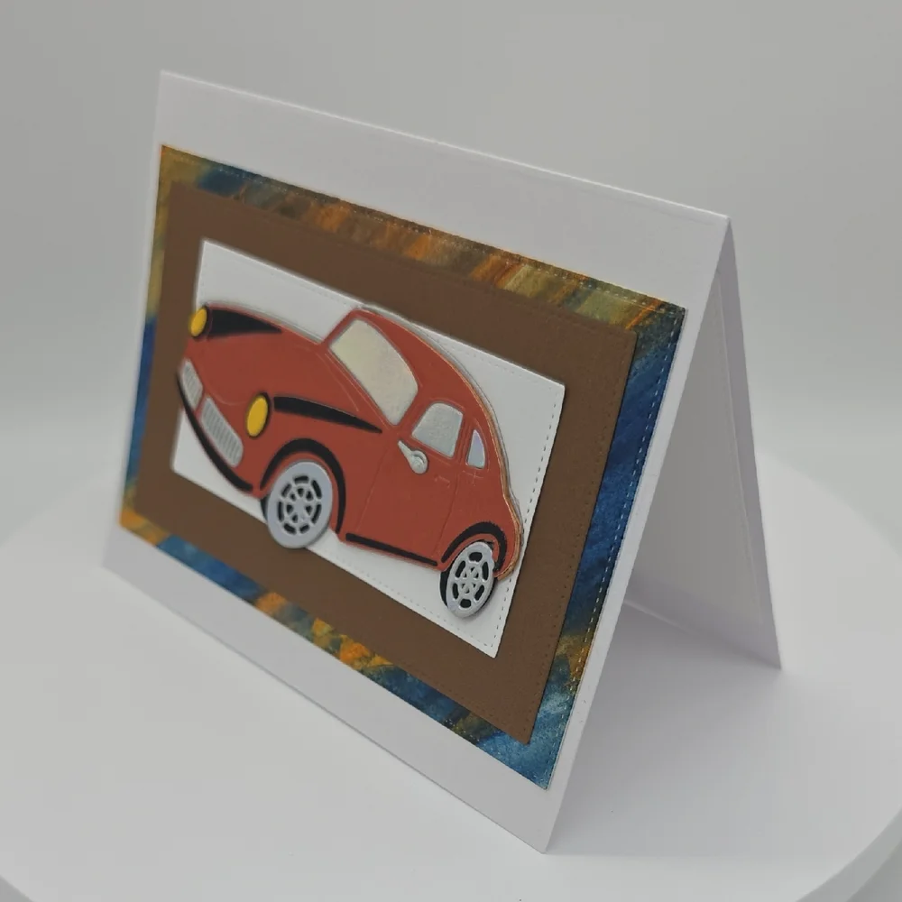 Elegant Retro Sports Car Greeting Card - Picture 3 of 5